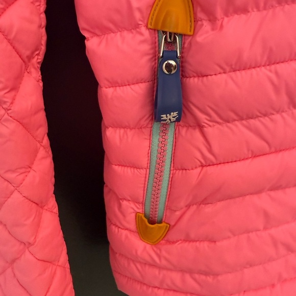 Piero Guidi NWOT S feather puffer vibrant pink ultra lux never worn - Picture 16 of 16